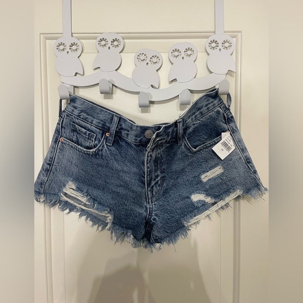 PACSUN low rise ripped jean shorts